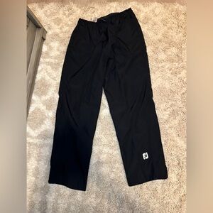 FootJoy DryJoys Golf Rain Windbreaker Pants Ankle Zip Black Men's Medium